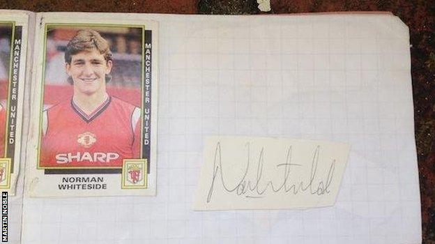Martin's Norman Whiteside autograph
