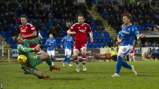 Liam Craig scores for St Johnstone against Aberdeen