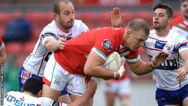 Craig Kopczak in action against Serbia