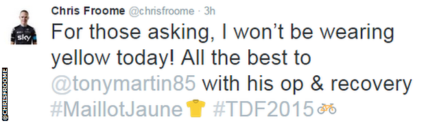 Chris Froome tweet