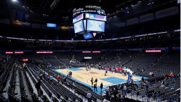 Chesapeake Energy Arena in Oklahoma City, 11 March 2020