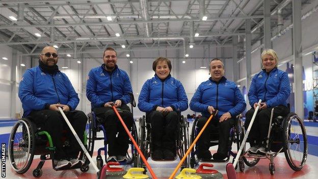 The GB wheelchair curling team