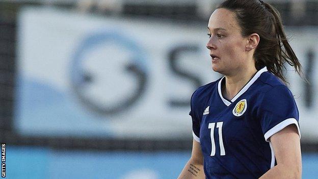 Abbi Grant in action for Scotland