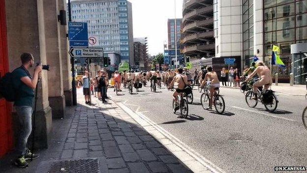 Bristol Naked Bike Ride by @njcanessa