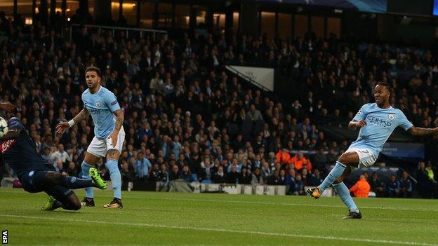 Raheem Sterling scores