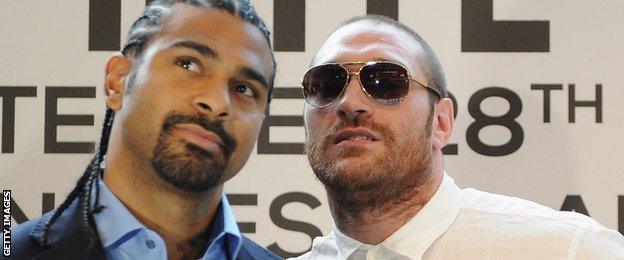 David Haye and Tyson Fury