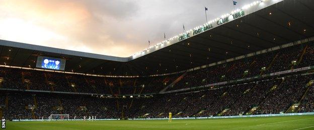 A big crowd descended on Celtic Park for the third qualifying round tie