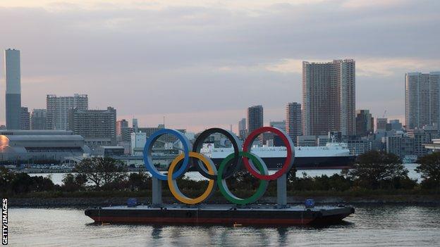 Olympic rings in Tokyo