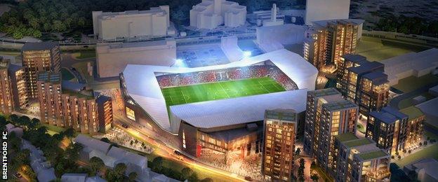 Brentford FC's proposed new Lionel Road stadium