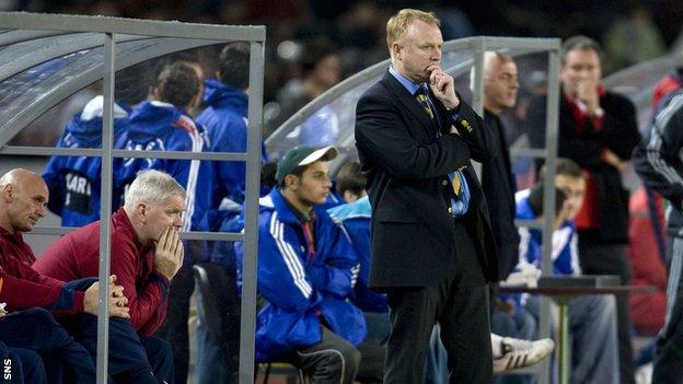 The then Scotland manager Alex Mcleish saw his side fall to a 2-0 defeat in Georgia in 2007