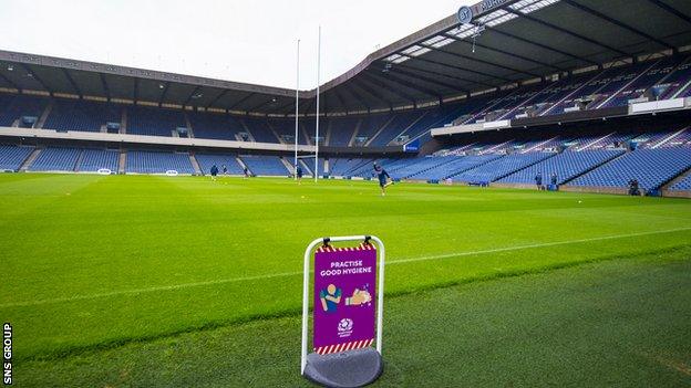 Scottish Rugby is aiming to host a pilot event when the Pro14 returns on 22 August