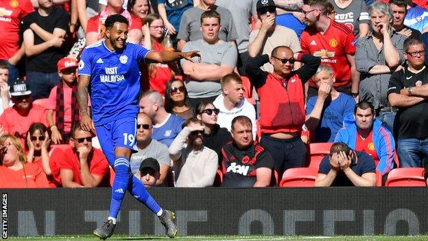 Nathaniel Mendez-Laing celebrates a goal