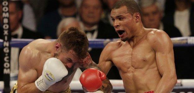 Chris Eubank Jr in his win over Tom Doran