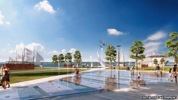 Royal Pier Waterfront illustration