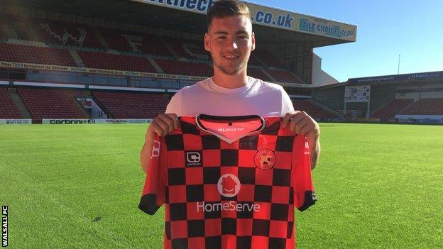 Kevin Toner, Walsall's loan signing from Aston Villa