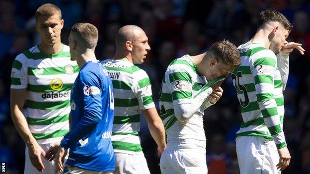 Celtic players are left disappointed