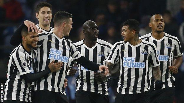 Newcastle players celebrate