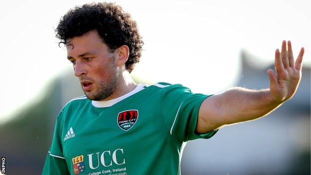 Barry McNamee in action for Cork City in July