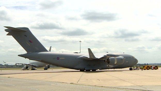 RAF C17 transport plane