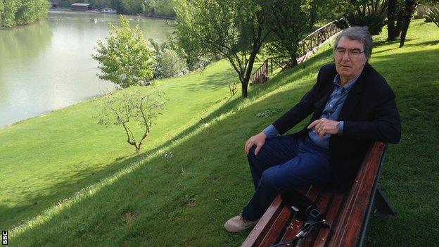 Dino Zoff at his sports club on the banks of the Tiber