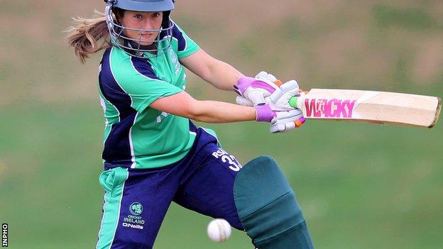 Isobel Joyce scored 31 and picked up a wicket in Friday's heavy defeat by India