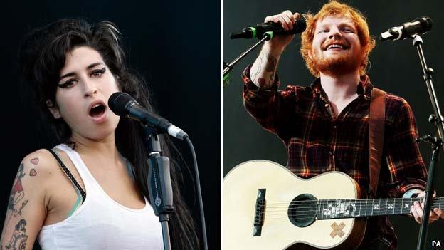 Amy Winehouse and Ed Sheeran