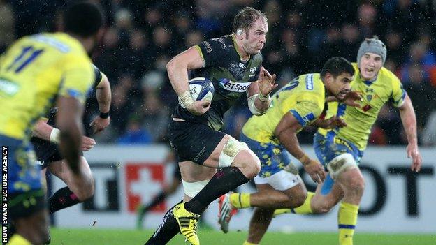 Captain Alun Wyn Jones was an inspirational figure as Ospreys wrestled their way back from a losing position