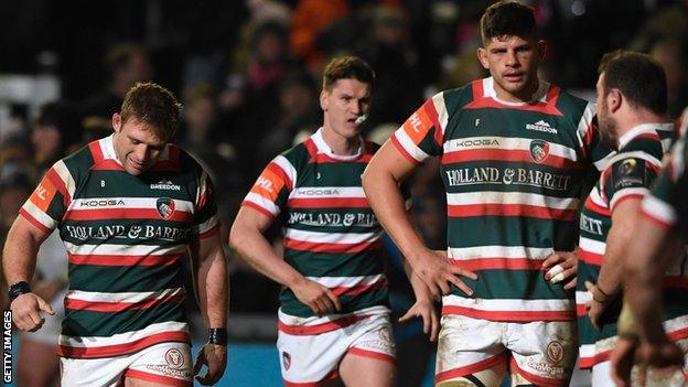 Leicester Tigers' players struggled against Glasgow Warriors