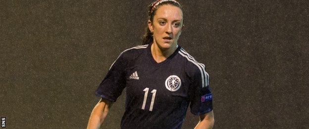 Lisa Evans scored a stunning goal to seal the win for Scotland