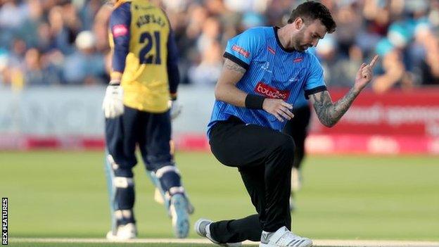 Fast bowler Reece Topley.