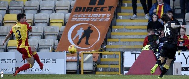 Keaghan Jacobs equalises for Livingston in the first half