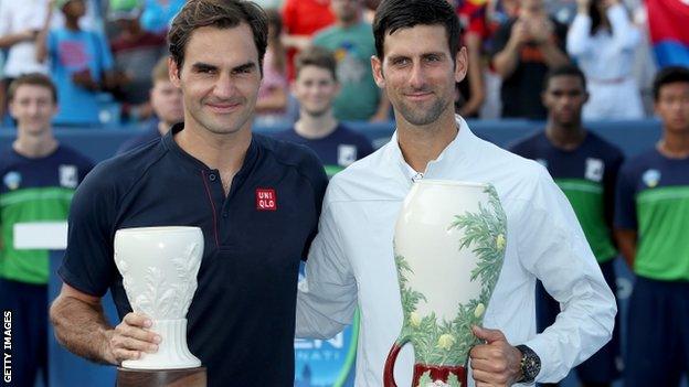 Roger Federer and Novak Djokovic