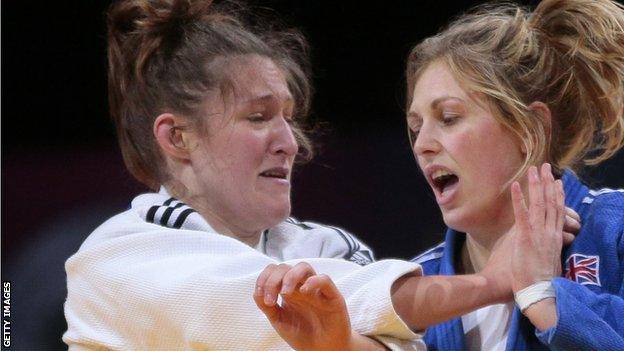 Natalie Powell (left) defeated rival Gemma Gibbons in the 2014 Commonwealth Games final in Glasgow