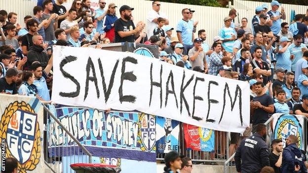 Sydney FC fans give their support