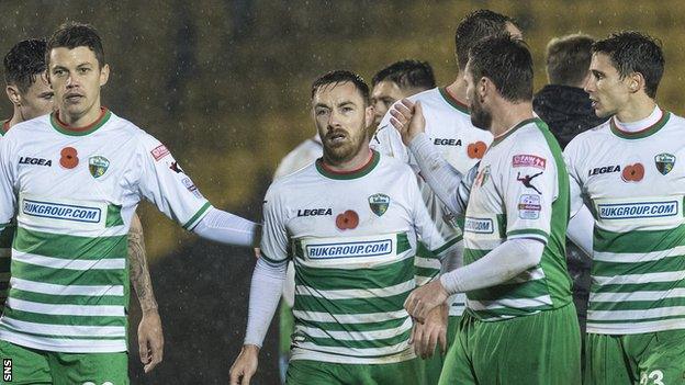 The New Saints celebrate against Livingston