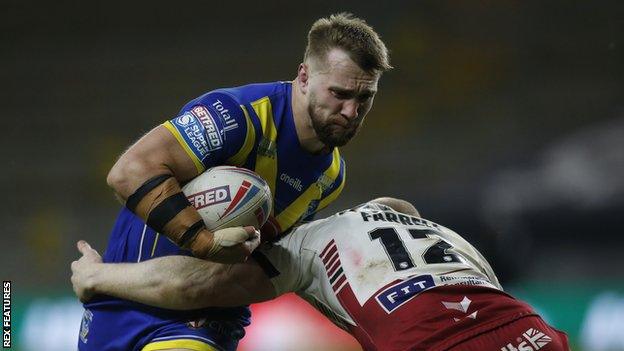 Matt Davis in action for Warrington