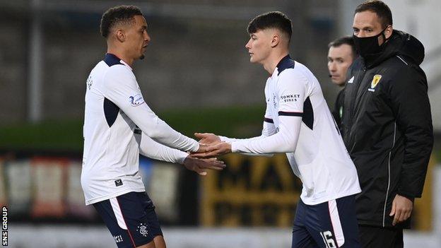 James Tavernier and Nathan Patterson (right) are both right-backs at Rangers