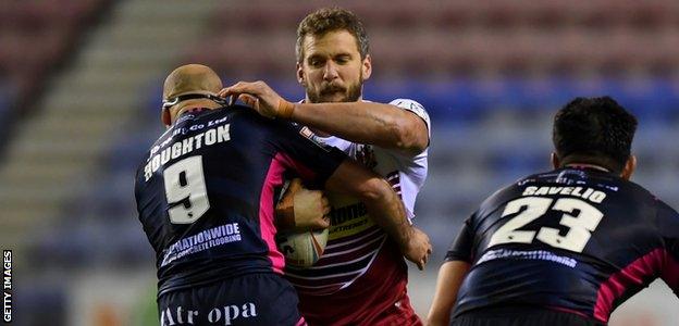 Sean O'Loughlin in action for Wigan Warriors