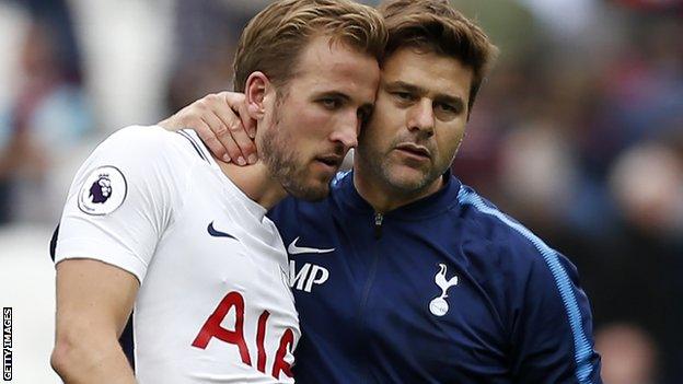 Mauricio Pochettino and Harry Kane