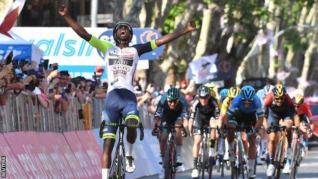 Giro d Italia Biniam Girmay becomes first black African to win Grand Tour stage BBC Sport