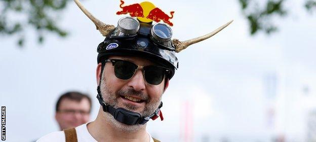 A Red Bull F1 fan