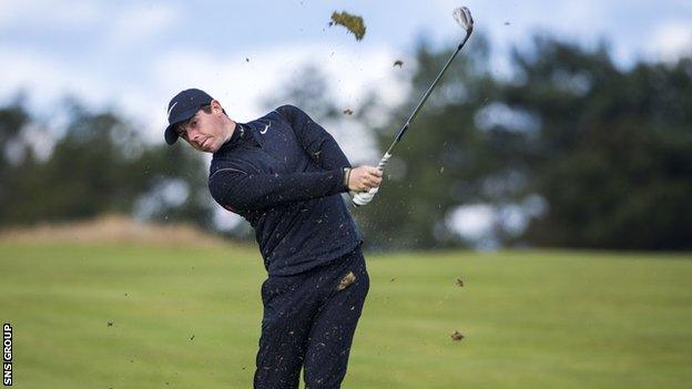 Rory McIlroy during his practice round on Tuesday