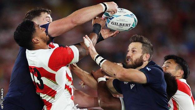 Tommy Seymour's last appearance for Scotland was the Rugby World Cup defeat by Japan