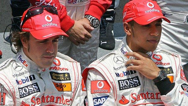 Lewis Hamilton and Fernando Alonso