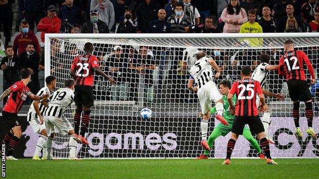 Ante Rebic scores against Juventus