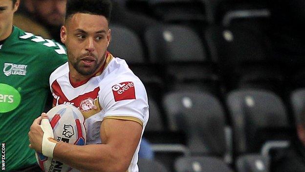 Jodie Broughton in action for Catalans Dragons