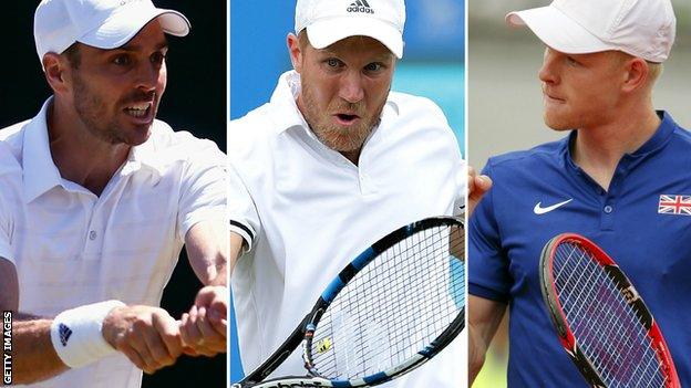 Colin Fleming, Dominic Inglot and Kyle Edmund