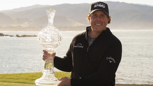 Mickelson now has 44 wins on the PGA Tour