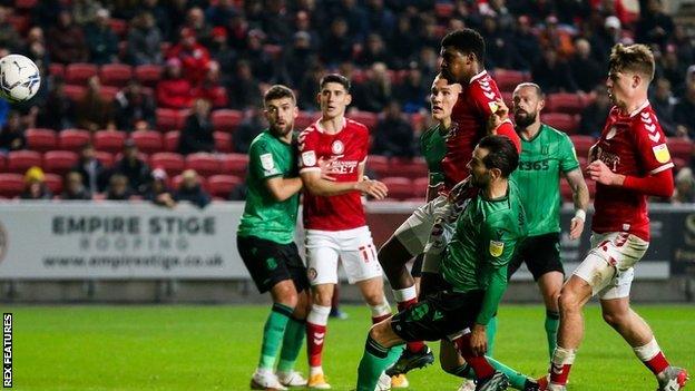 Tyreeq Bakinson got the only goal at Ashton Gate for Bristol City with his first goal of the season