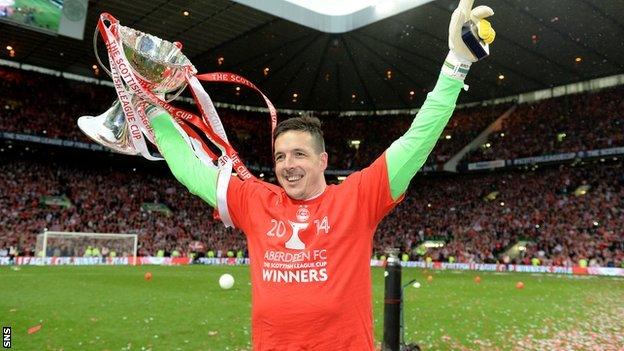 Jamie Langfield was in goal for the 2014 League Cup final